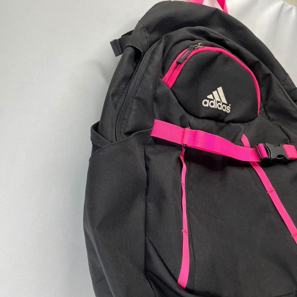Adidas Backpack BTE00262G Black Pink Large School Gym Travel Laptop Bag Unisex - Picture 6 of 9